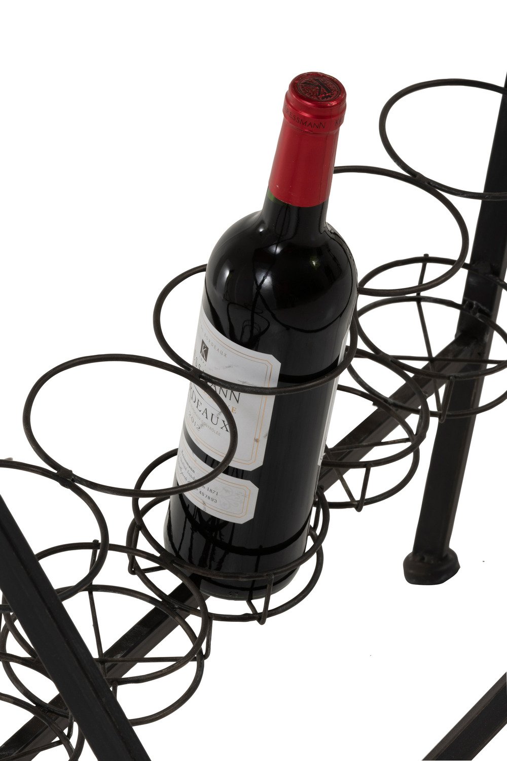 Table de bar avec range bouteilles et verres USTI Métal / Bois naturel